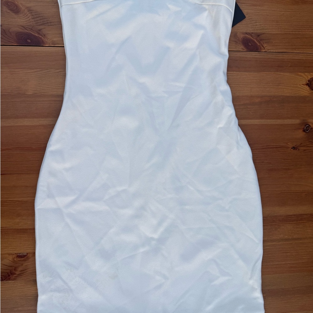 Fox Strapless White Dress white fox boutique